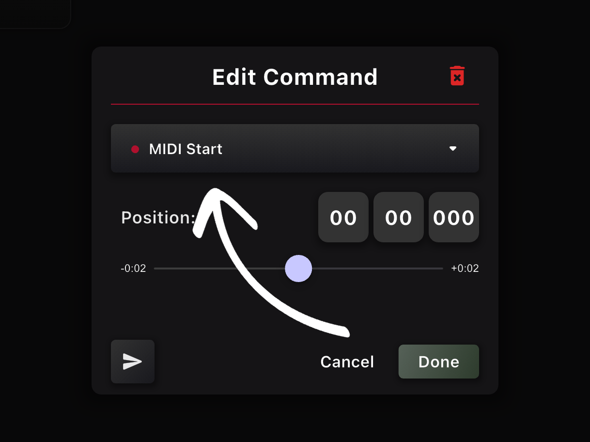 MIDI Start Stop Continue Example
