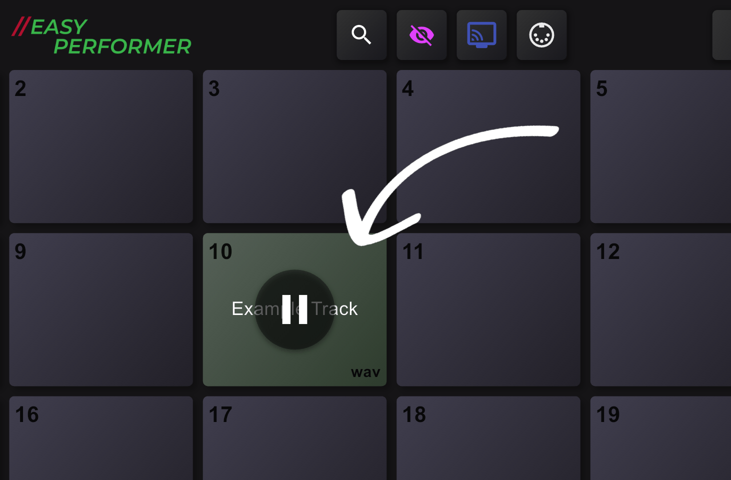 Tap on Pad to Play Pause